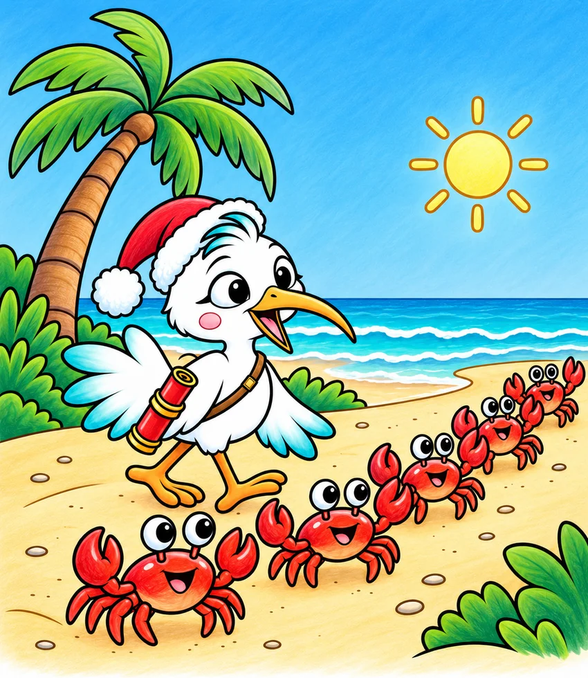 Christmas Island: Red Crabs coloring page