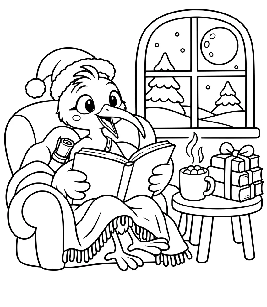 Iceland: The Christmas Book Flood: Nilobi curls up in a cozy chair to read a new book.