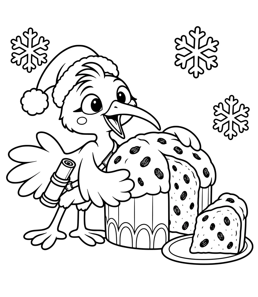 Italy: Panettone: Nilobi hugs a giant panettone.