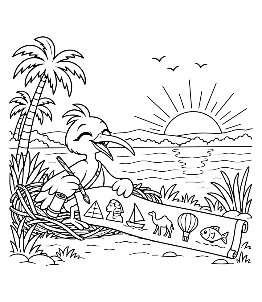 Writing the Journey coloring page