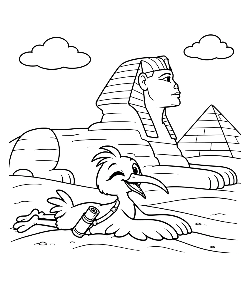 Copying the Sphinx coloring page