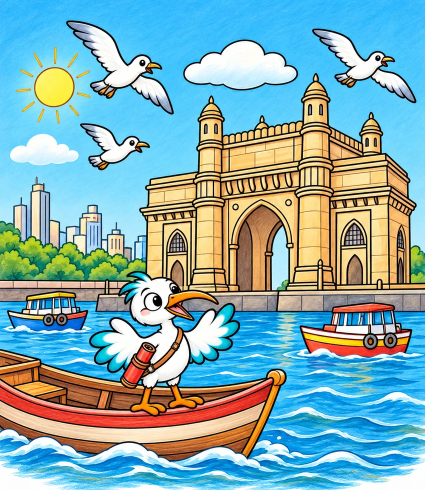 Gateway of India, Mumbai coloring page