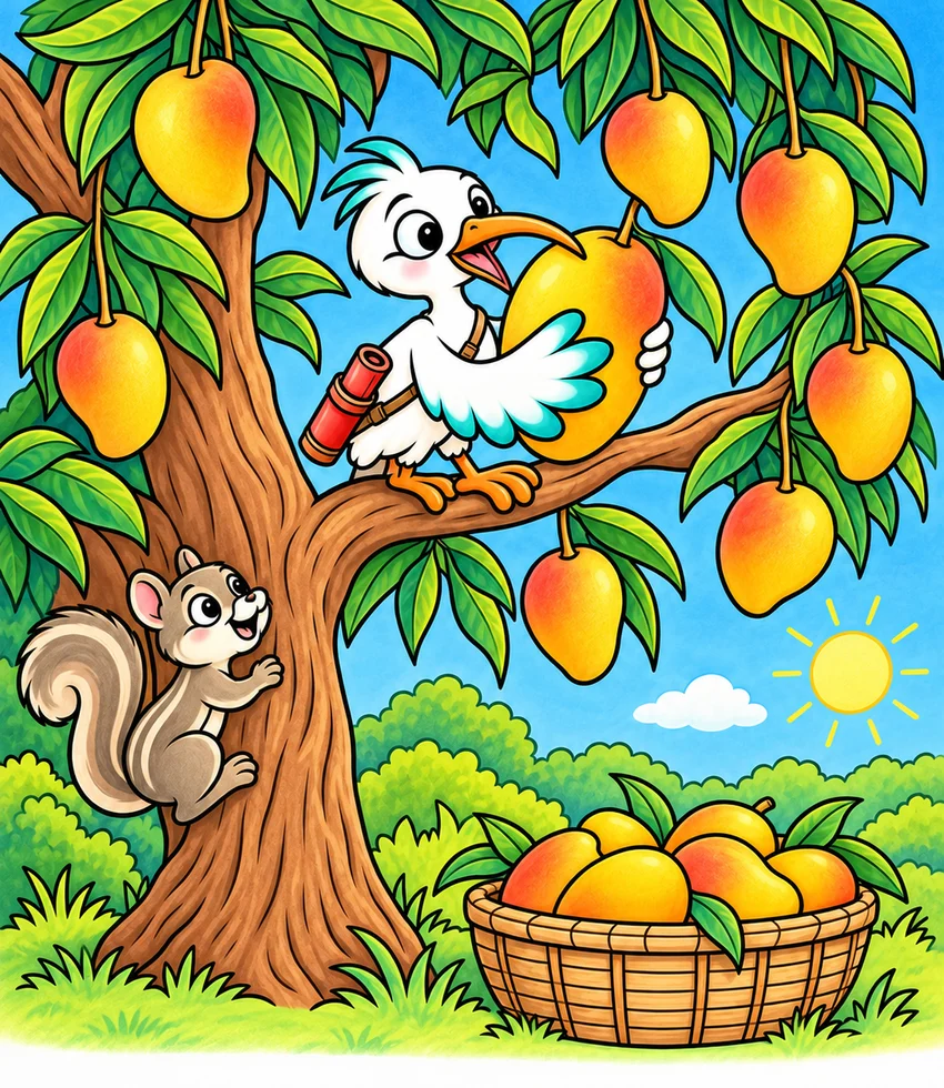 Mangoes coloring page