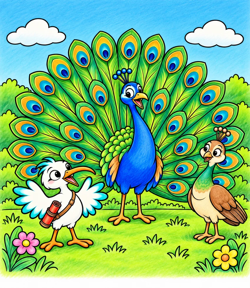 The Peacock coloring page