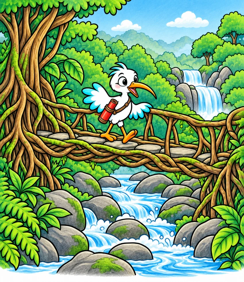 Living Root Bridges, Meghalaya coloring page