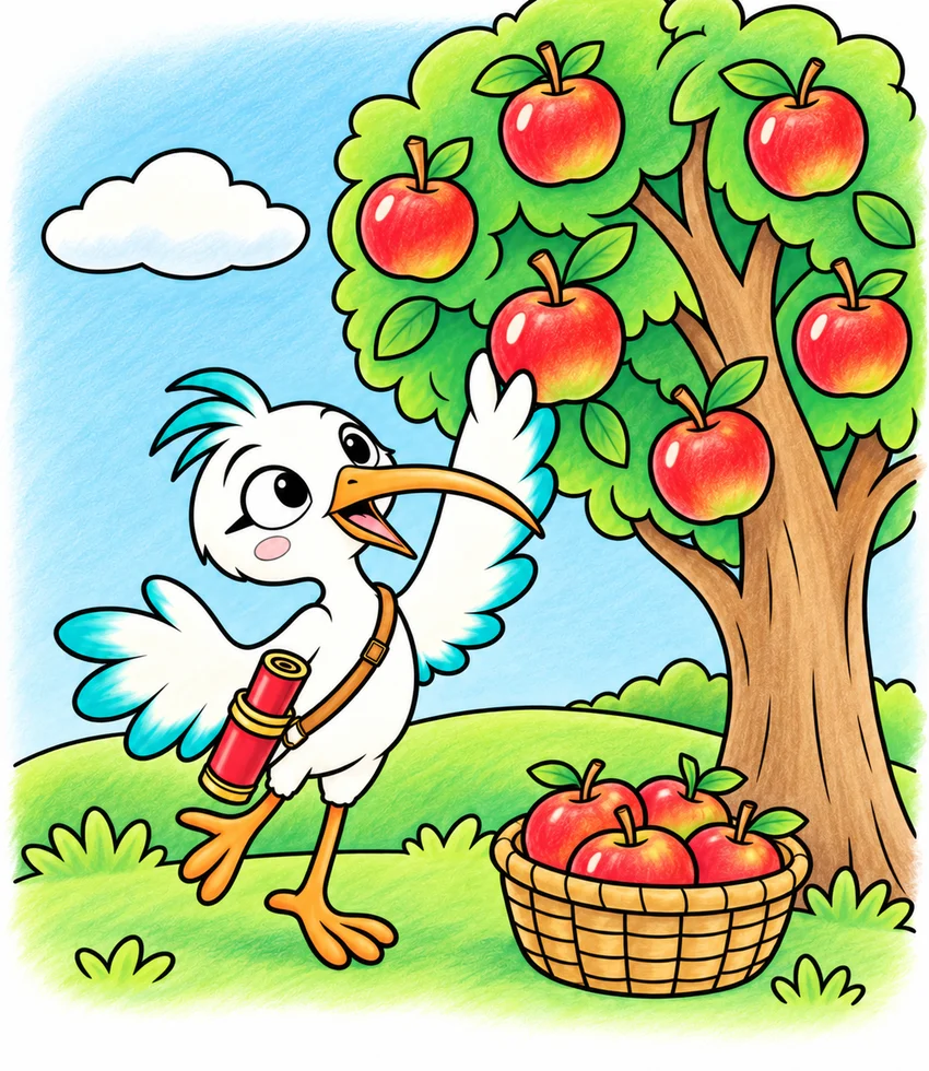 Apple Harvest, Aomori coloring page