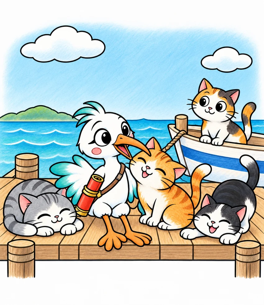 Cat Island coloring page
