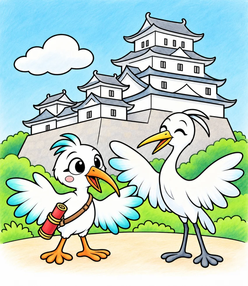 Himeji Castle coloring page