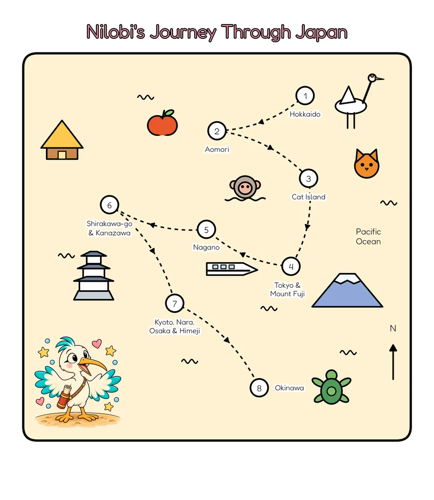 Nilobi's Journey Map coloring page