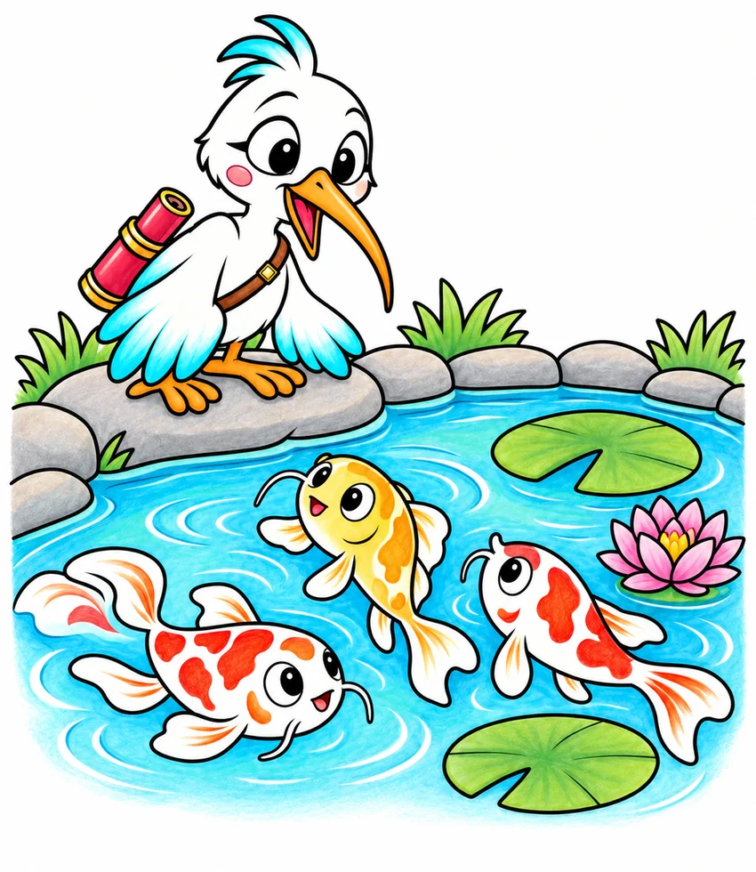 Koi Pond coloring page