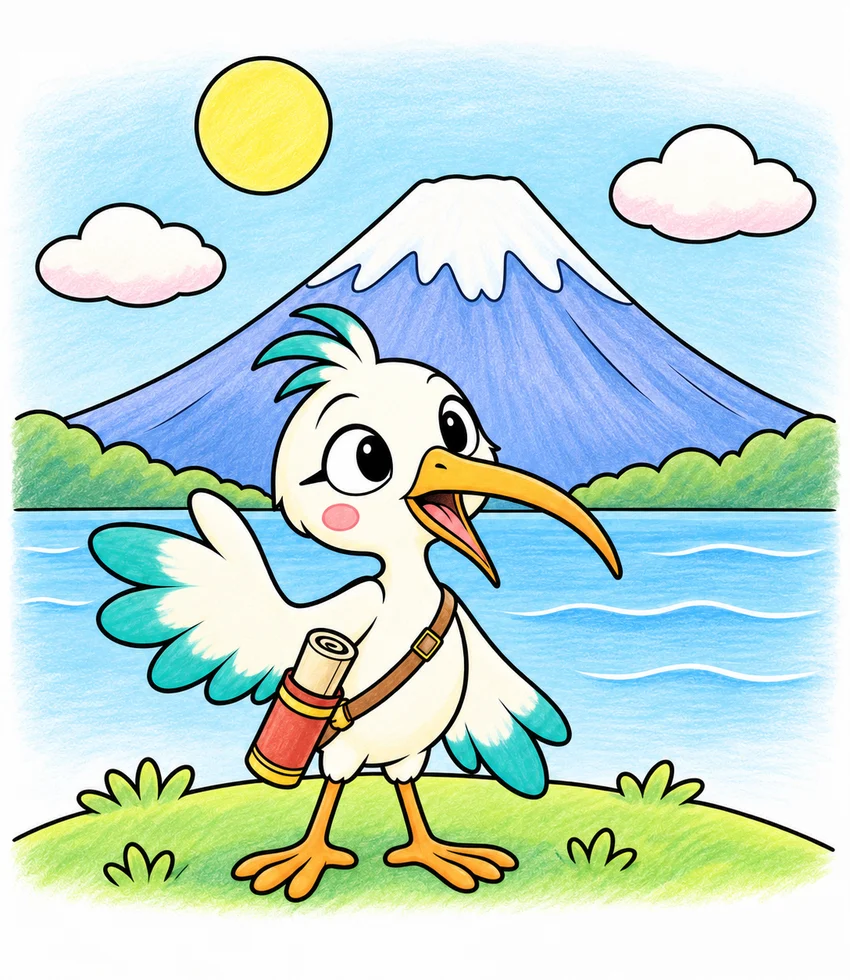 Mount Fuji coloring page
