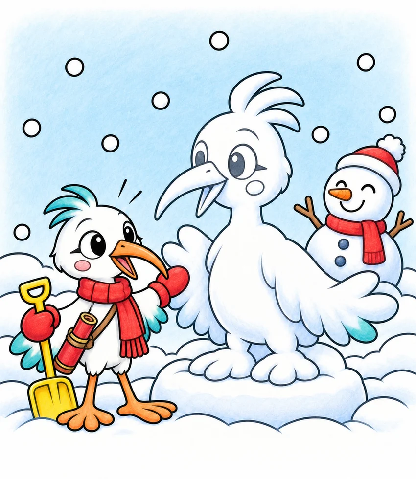Sapporo Snow Festival coloring page
