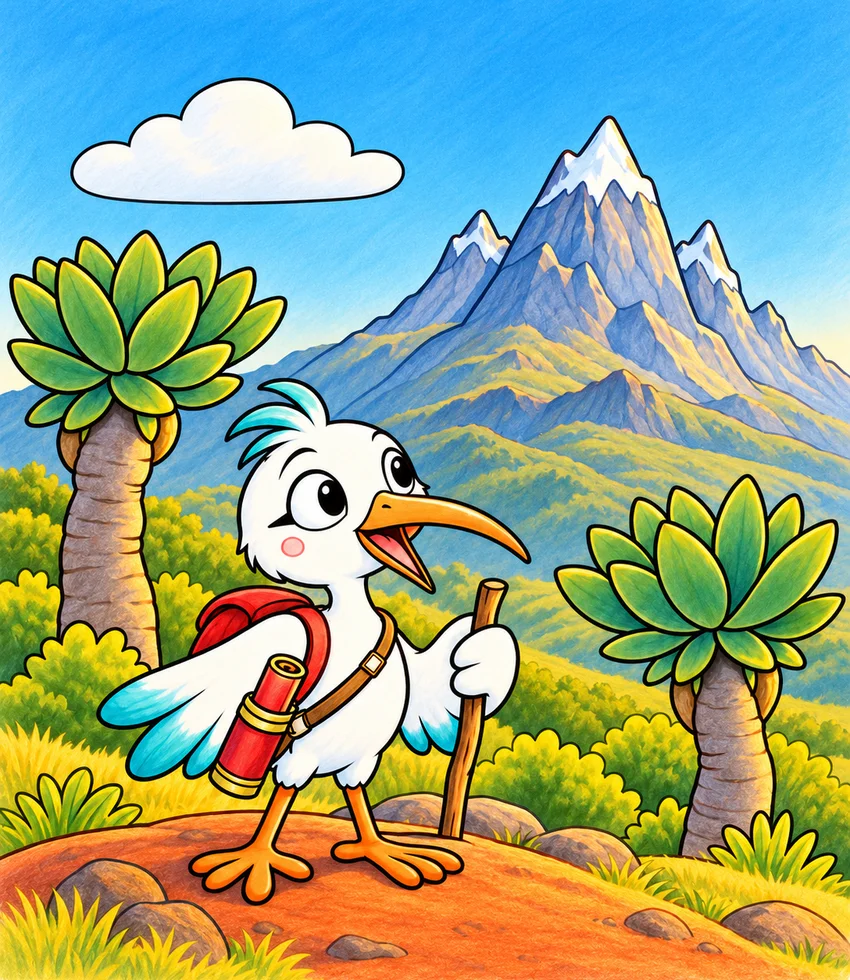 Mount Kenya coloring page