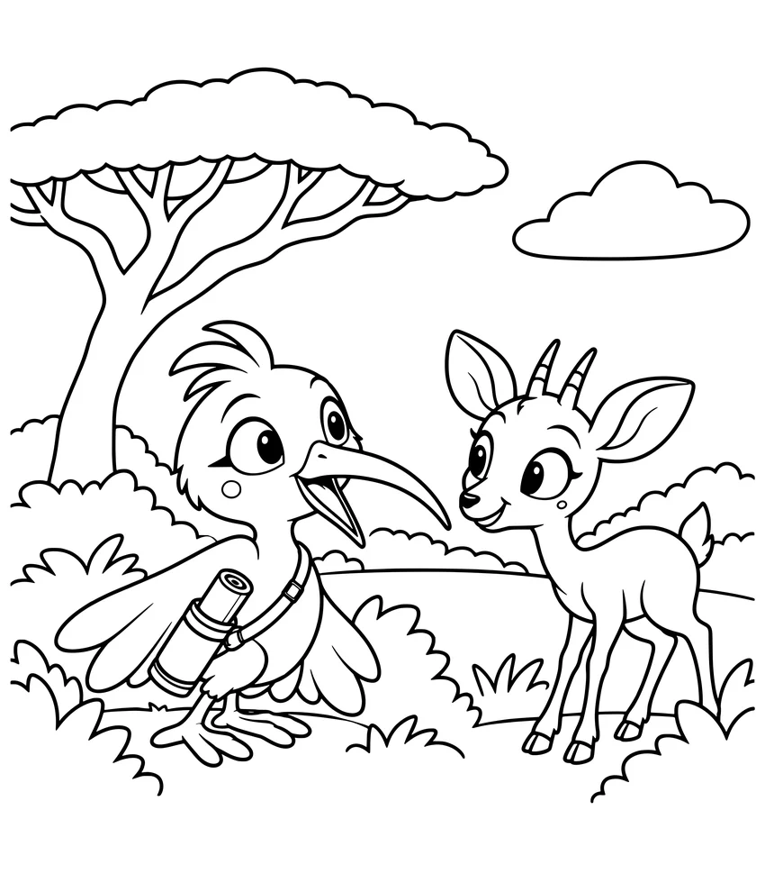 The Dik-Dik: Nilobi crouches down to say hello to a tiny dik-dik antelope.